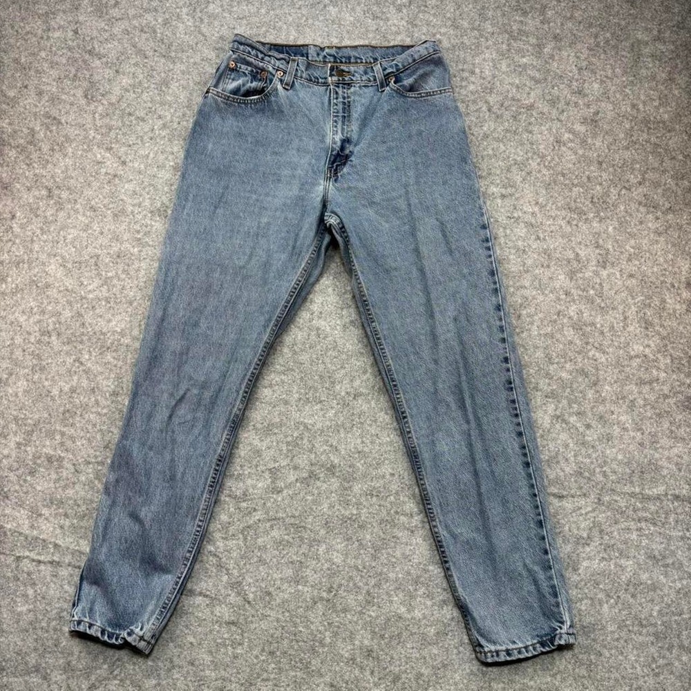 Vintage Women Levi's 550 relaxed fit tapered leg blue denim jeans Size w13
